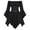Black, variant on 2026 Women Renaissance Dress, Pirate Style High Waist Dress with Corset Belt Irregular Hem for Halloween Holiday Party Stage Show