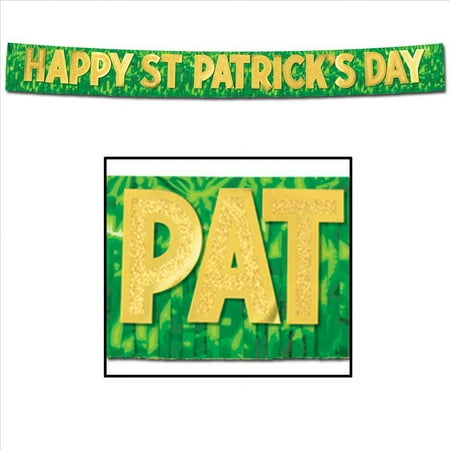 Happy St Patrick's Day Metallic Banner