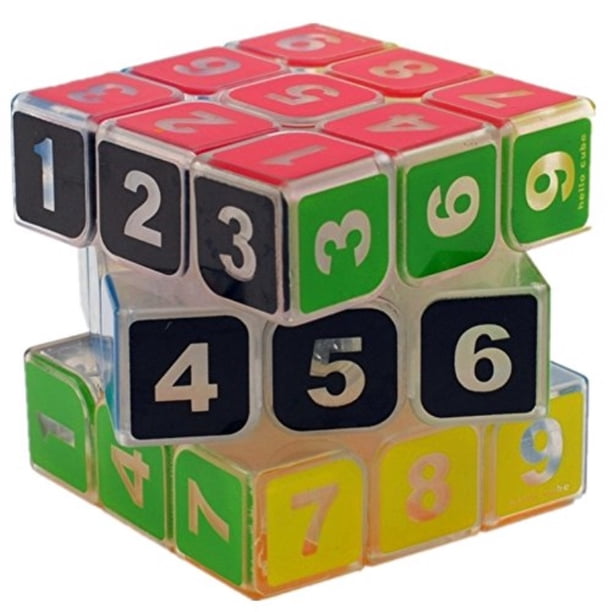 CuberSpeed Sudoku 3x3 Magic Cube Transparent 3x3x3 Speed Cube Clear 