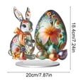 thumbnail image 3 of PEIBang Easter Decoration Spring Bunny Decor,2D Acrylic Desktop Decor Easter Eggs Rabbit Table Centerpiece for Living Room Holiday Party Supplies, 3 of 6
