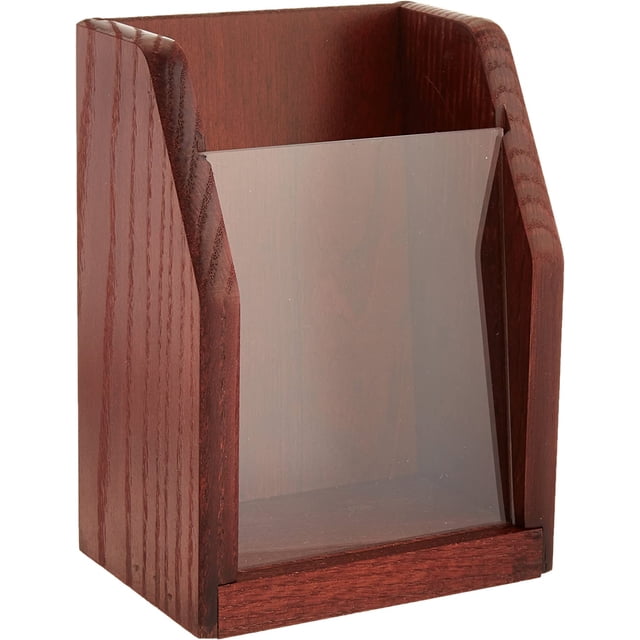 Wooden Mallet Countertop Brochure Display, Mahogany