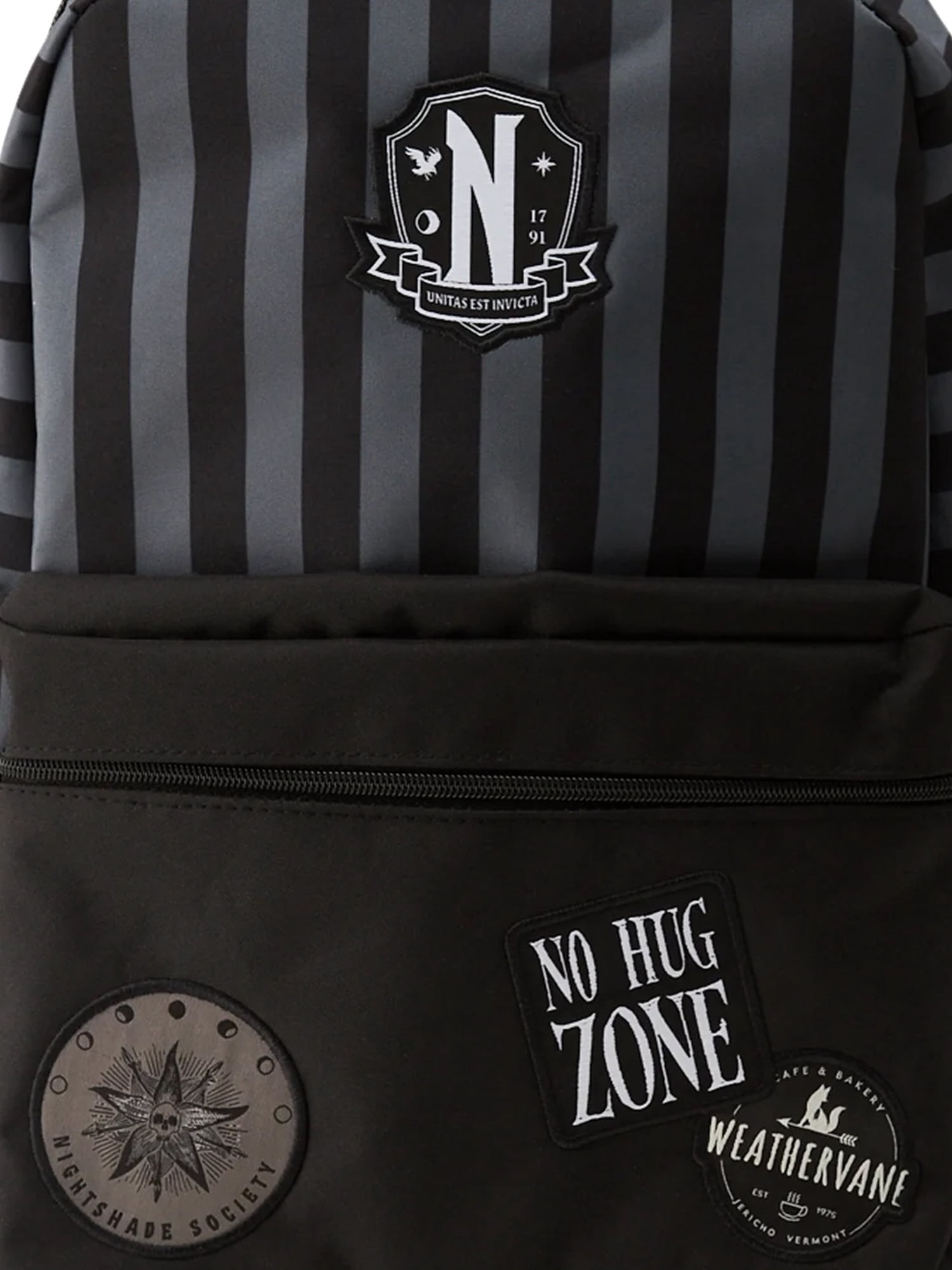 Wednesday Nevermore Patches of Adventure Men's or Women’s Backpack with Laptop Sleeve