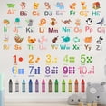 thumbnail image 2 of CNKOO Glossy Finish  Youngsters‘S Educational Alphabet & Numbers Wall Decals - Colorful Animal Letters and Pencil Design  Self-Adhesive Plastic Stickers for Nursery Decor  Educational Wal, 2 of 4
