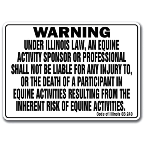 SignMission WS-D-1218-Illinois Illinois Equine Sign