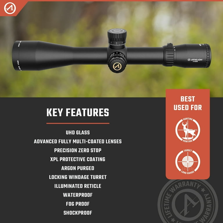 Athlon Optics Ares ETR 3-18x50 UHD Riflescope, Multi-Coated