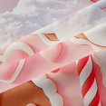 thumbnail image 5 of Manfei Christmas Kitchen Curtains Candy Black Out Curtains Pack of 2 (42x63 Each), Lilac White, 5 of 6
