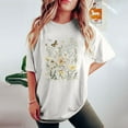 thumbnail image 4 of Casual Tops for Women Fashion Cute Flower Printing T Shirt Loose Crew Neck Short Sleeve Graphic Top Blouses Lightweight Comfy Leisure T-Shirts 2024 Ladies Summer Tops, 4 of 7