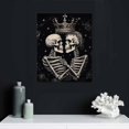 thumbnail image 4 of Nawypu Gothic Macabre Art Sugar Skull The Kissing Lovers Canvas Wall Art Prints Artwork Signs Framed for Goth Home Porch Wall Decor Bedroom Living Room Decor,Couples Skull Lovers Gifts, 4 of 4