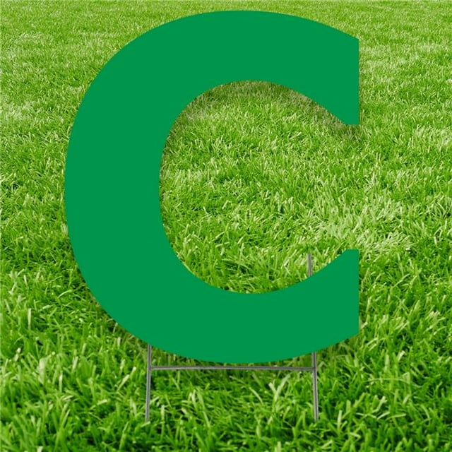 Advanced Graphics 3321 20 x 15 in. Letter C Yard Sign, Green