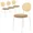 Brown, variant on LeisureMod Euston Dining Chair with Wicker Back and Upholstered Round Seat – Modern Accent Chairs with White Steel Base Set of 4
