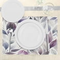 thumbnail image 3 of Ambesonne Lavender Place Mats Set of 4, Art Winter Dancing Leaves, Standard Size, Blue Grey Pale Purple, 3 of 5