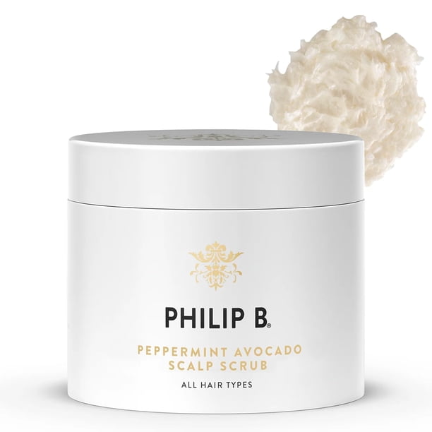 PHILIP B. Exfoliante para el cuero cabelludo con aguacate y menta, 8 onzas líquidas, champú en crema + exfoliante para el cuero cabelludo con sal marina con hamamelis y aloe para todo tipo de cabello