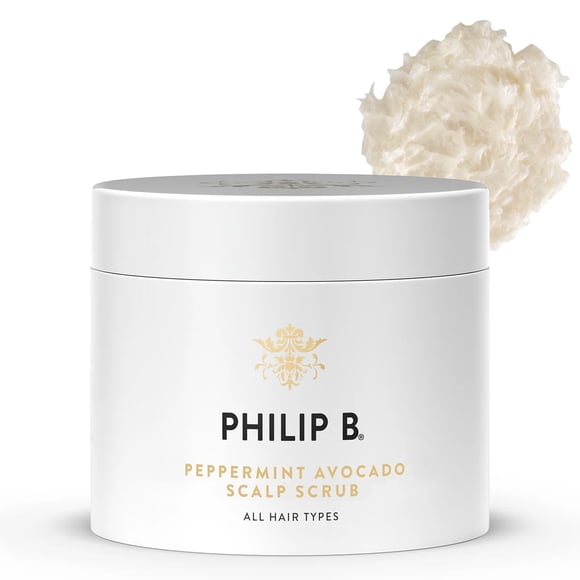 PHILIP B. Exfoliante para el cuero cabelludo con aguacate y menta, 8 onzas líquidas, champú en crema + exfoliante para el cuero cabelludo con sal marina con hamamelis y aloe para todo tipo de cabello