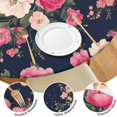 thumbnail image 4 of Pioneer Flower Floral Print Pattern Round Fitted Tablecloth with Elastic Edge,Dining Table Cover Waterproof,Outdoor Round Tablecloth for Camping,Dining,Indoor and Outdoor, 4 of 7