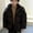 Black, variant on FSYBOA Boys Puffer Jacket Size 7T, Short Losses Fit Cotton Hooded Kids Long Sleeve Outerwear Black