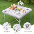 thumbnail image 4 of Pioneer Flower Floral Print Pattern Square Fitted Tablecloth with Elastic Edge,Square Table Cover,Washable Elastic Table Cover for Home Kitchen Party Decor 34"x34", 4 of 6