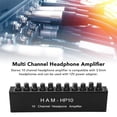 thumbnail image 5 of Riousery 10 Channel Stereo Headphone Amplifier Audio 1 In 10 Out Multi Channel Distributor Independent Control With 3.5mm Interface For Studio Broadcast And Podcasting (10.24 inches / 26.00 cm), 5 of 5