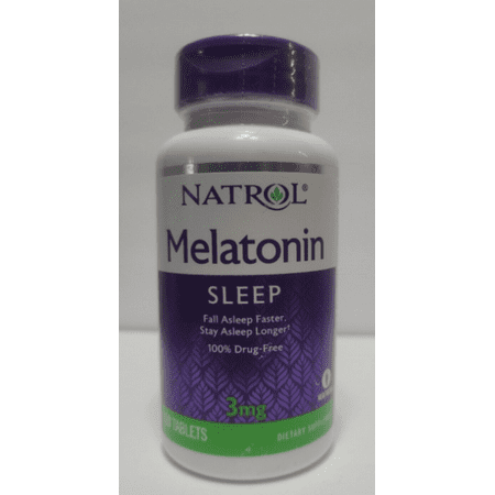 Natrol Melatonin 3mg Drug-Free Nighttime Sleep Aid W/ Vitamin B6, 120ct