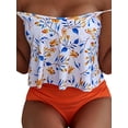 thumbnail image 7 of Xuanfei Women Plants Graphic High Waist Adjustable Strap Two-Piece Swimsuit, 7 of 7