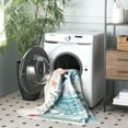 thumbnail image 3 of Safavieh Door And Kitchen Mat Cailyn Floral Polyester Machine Washable Area Rug, Fuchsia/Turquoise, 3' x 5', 3 of 12