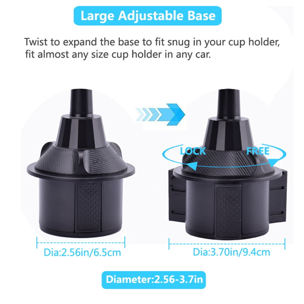Acaigel 360 Degree Rotation Holder Tray Table with Phone Slot and Swivel Arm For Car