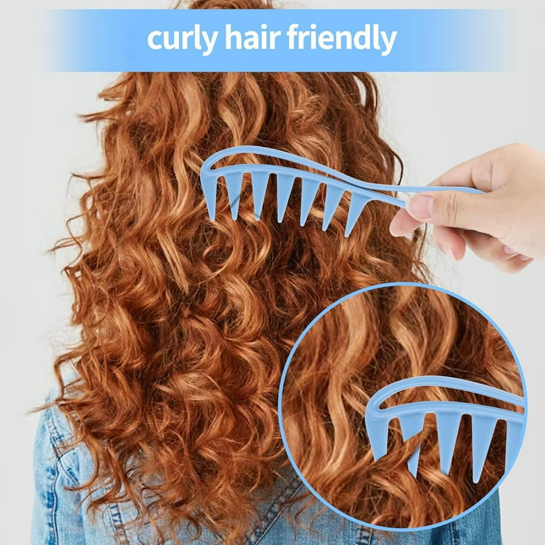 Wide Tooth Comb for Curly Hair, Pieces Large Hair Comb Wet Wavy