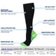 thumbnail image 2 of 1 par de calcetines deportivos de compresión, calcetines deportivos de nailon, Unisex (verde degradado S/M) Ehuebsd Para estrenar, 2 of 6