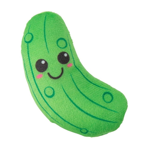 Fun Express 3" Mini Green Smiling Stuffed Pickle Characters - 12 Pieces