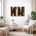 thumbnail image 5 of Framed Canvas Print Geometric Abstract Wall Art Set of 2 Mid-Century Modern Decorative for Living Room Bedroom - 16"x24"x2 WHITE, 5 of 8