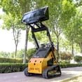 thumbnail image 3 of Mini Skid Steer Loader with 46 inch Bucket, 22HP Multifunction Stand-On Crawler Skid Steer Machine, Hydraulic Drive Compact Track Loader, 3 of 9