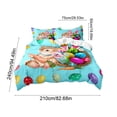 thumbnail image 3 of Wooowa Easter Cartoon Bunny Egg Bedding Set, 3Pcs Soft Fabric Duvet Cover 2 Pillowcases, Festive Printed Bedroom Bedding, Easter Home Indoor Holiday Textile Decoration, 3 of 6