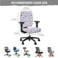 thumbnail image 5 of FKELYI Purple Lavender Butterfly Print 2 Pcs Office Chair Slipcovers Breathable 2 Pcs Armrest Covers Anti-Dust Gaming Chair Cover for Home Office Washable Decoration, 5 of 7