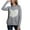 Gray, variant on Fesfesfes Women Sweaters Love Long Sleeves Round Neck Loose Tops Blouse Knitted Sweater Clothes Sale