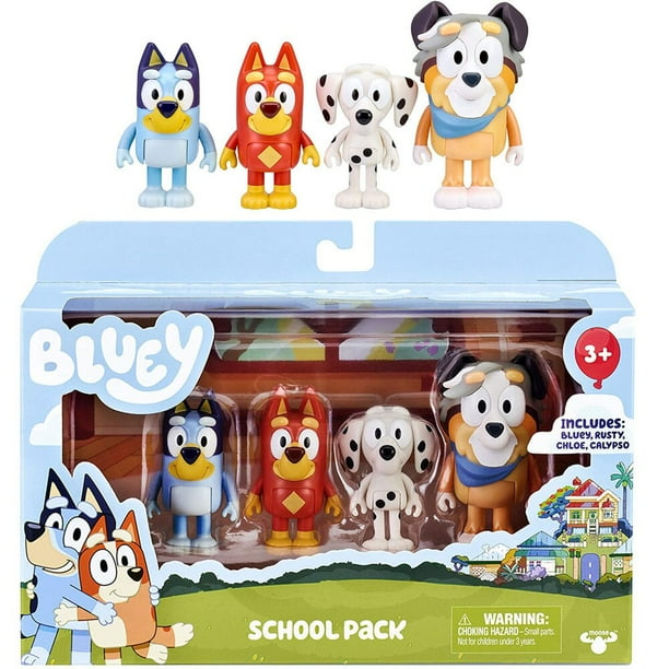 Figura de Bingo Bluey de 4 a 12 piezas para niños, juguete de la familia, Bandit Chilli, figura de acción de PVC de dibujos animados, modelo coleccionable, regalo de cumpleaños y Navidad