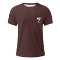thumbnail image 2 of Gubotare Mens T Shirts Casual Mens Short Sleeve Tees Moisture Wicking Protection Upf 30+ (Brown,XXXL), 2 of 4