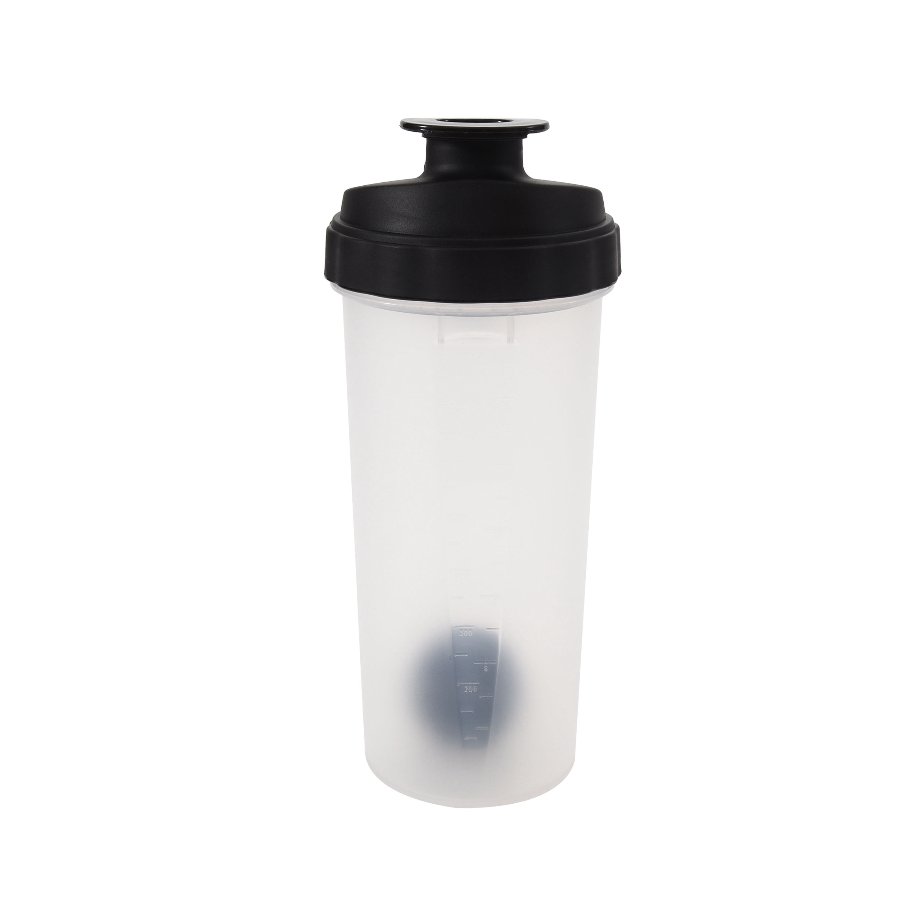 Mainstays 32 oz Clear and Black Shaker Bottle with Wide Mouth and Flip-Top Lid
