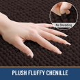 thumbnail image 5 of Smiry Chenille Bathroom rugs 24x20, Rubber Backing Washable Bath Mats for Bathroom Floor, Brown, 5 of 9