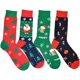 thumbnail image 2 of Calcetines navideños de cuatro piezas Cómodos y suaves calcetines cálidos de temporada JAMW Sencillez, 2 of 5