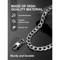 thumbnail image 5 of ChainsProMax Mens Necklace 316L Stainless Steel Sturdy Curb Chain Necklace Hip Hop Jewelry Gift, 5 of 7