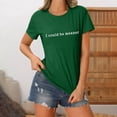 thumbnail image 2 of Endives Women's I Could Be Meaner Casual Cotton Short Sleeved Top, 2 of 4