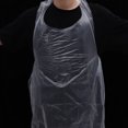 thumbnail image 2 of SHISUYAN 25Pcs Disposable Cooking Aprons Waterproof Aprons Kitchen Supplies (Transparent), 2 of 8