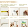 thumbnail image 5 of Triani 1Pcs Kids Art Display Wall Decor Wooden Beads Garland Holder with 58 Clips 3 Hooks and 6 Plastic Anchocs for Hanging Photos Notes and Artworks, 5 of 7