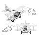 thumbnail image 3 of Modelo de avión de Metal Retro Avión de hierro artesanía foto Prop decoración de escritorio, 3 of 5