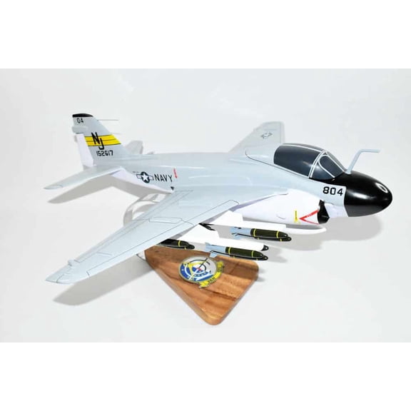 VAH-123 Professionals (1967) A-6A Intruder Model, 1/36th Scale, Mahogany, Navy