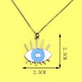 thumbnail image 2 of Eye with Blue and Black and Four Lashes on Top Charm Necklace (alloy, womens), 2 of 5