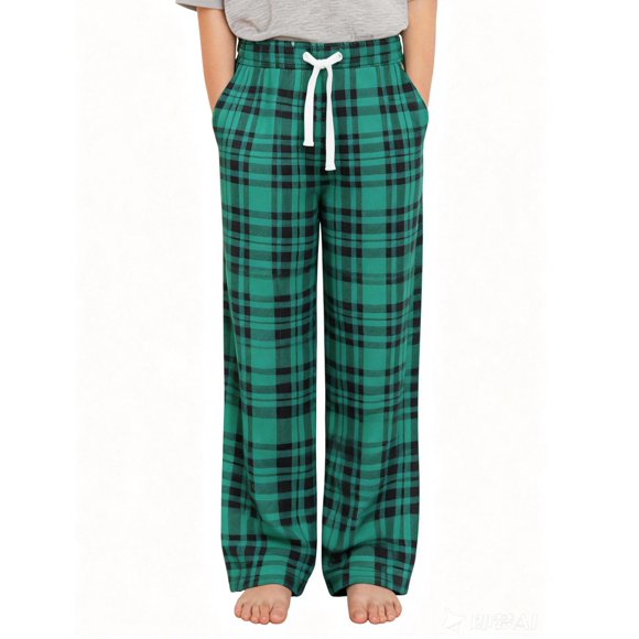 Pantalones de Pijama para Niños PATPAT a Cuadros con Cintura Elástica Suave 9-10 Años
