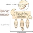 thumbnail image 2 of 2 piezas de placa de madera colgante Islam Ramadán linterna colgante ornamento pared DIY decoración del hogar para Eid Ramadán, 2 of 5