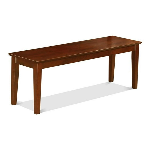 Pemberly Row 18" Traditional Wood Bench in Rich Mahogany Finish