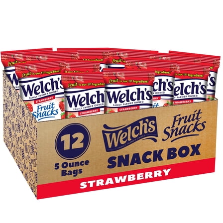 Welchs Strawberry Fruit Snacks, 5-Ounce MDA05 (Pack of 12)