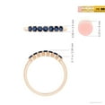 thumbnail image 4 of ANGARA Natural Half Eternity Seven Stone Sapphire Wedding Ring in 14K Rose Gold for Women (Size-2.5mm) | September Birthstone, Anniversary, Jewelry Gift for Women | Natural Blue Sapphire Ring, 4 of 8